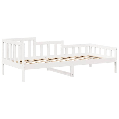 Day Bed with Roof without Mattress White 80x200 cm Solid Wood