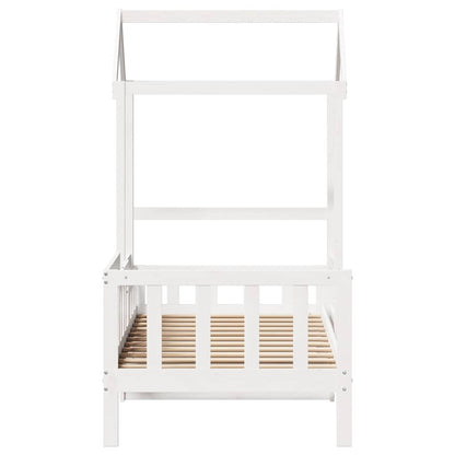 Day Bed with Roof without Mattress White 80x200 cm Solid Wood