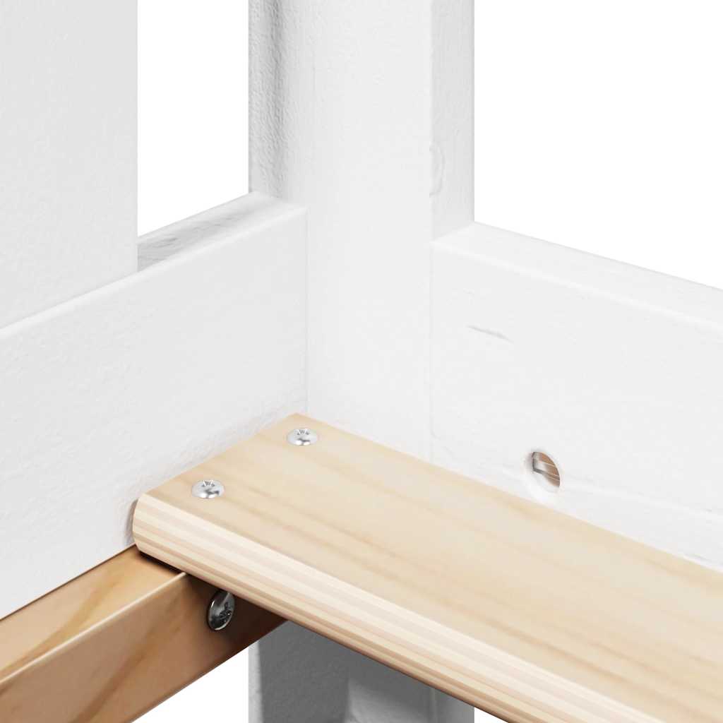 Day Bed with Roof without Mattress White 80x200 cm Solid Wood