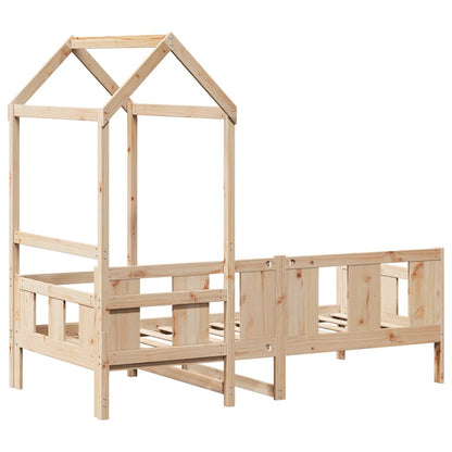 Day Bed with Roof without Mattress 80x200 cm Solid Wood