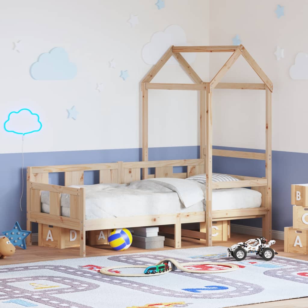 Day Bed with Roof without Mattress 80x200 cm Solid Wood