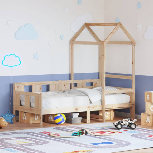 Day Bed with Roof without Mattress 80x200 cm Solid Wood
