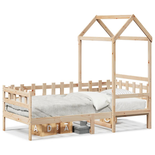 Day Bed with Roof without Mattress 80x200 cm Solid Wood