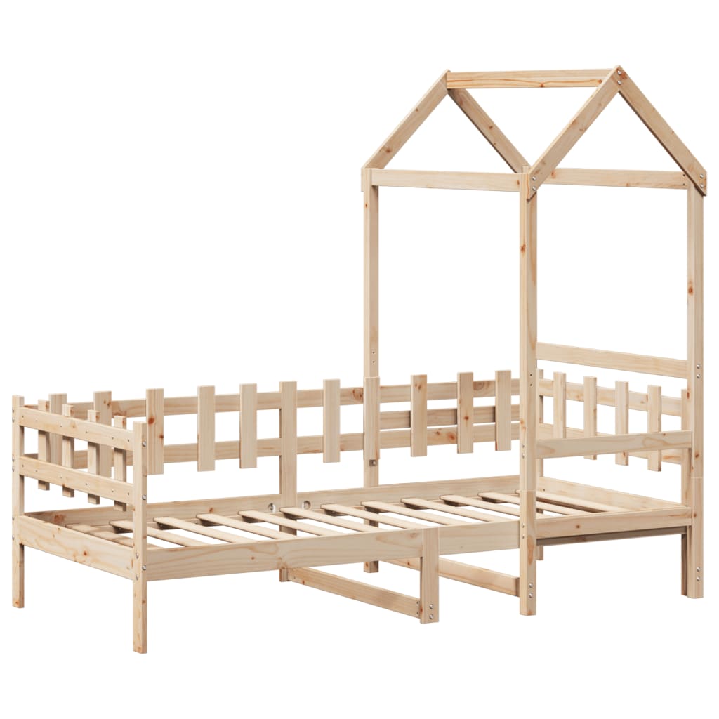 Day Bed with Roof without Mattress 80x200 cm Solid Wood