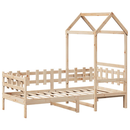 Day Bed with Roof without Mattress 80x200 cm Solid Wood
