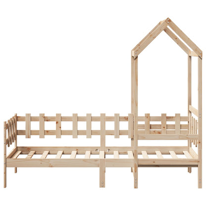Day Bed with Roof without Mattress 80x200 cm Solid Wood