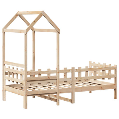 Day Bed with Roof without Mattress 80x200 cm Solid Wood