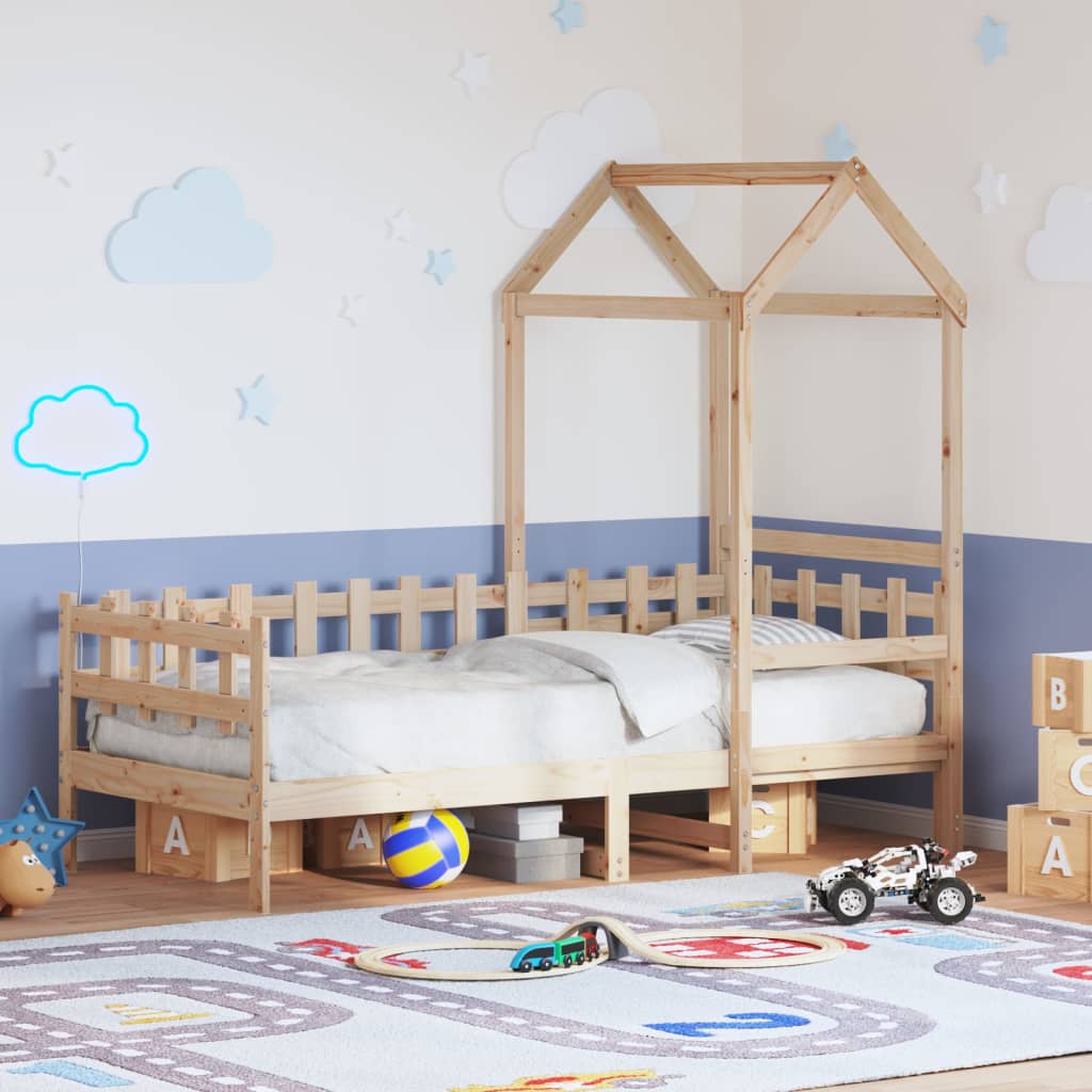 Day Bed with Roof without Mattress 80x200 cm Solid Wood