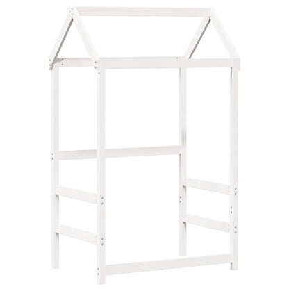 Day Bed and Bench Set with Roof without Mattress White 80x200cm
