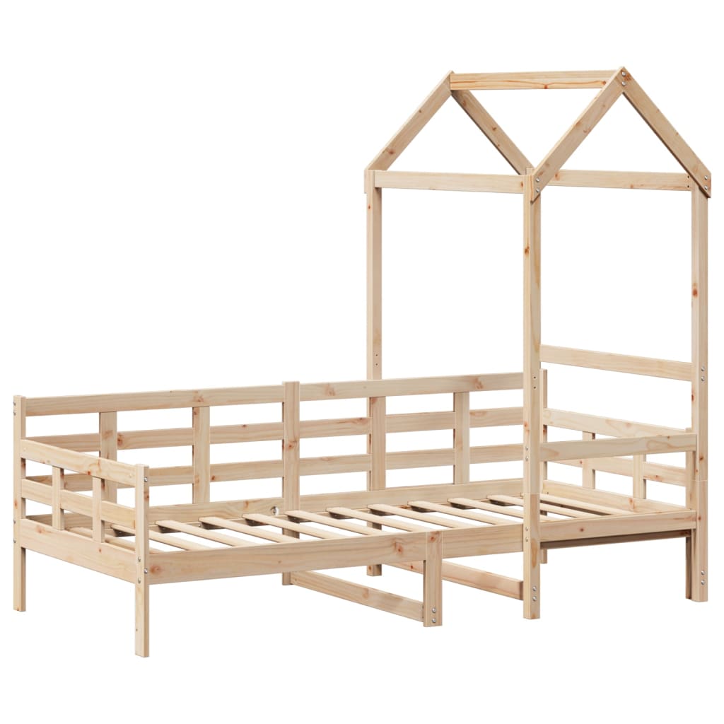 Day Bed with Roof without Mattress 80x200 cm Solid Wood