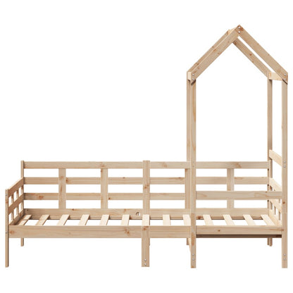 Day Bed with Roof without Mattress 80x200 cm Solid Wood