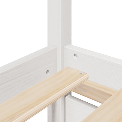 Bed Frame without Mattress White 140x190 cm Solid Wood Pine
