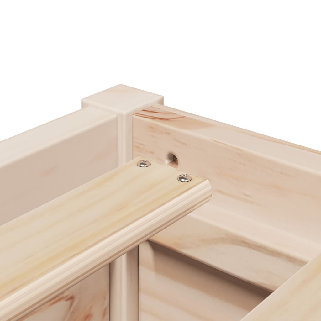 Bed Frame without Mattress 135x190 cm Double Solid Wood Pine