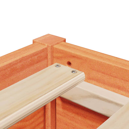Bed Frame without Mattress Wax Brown 135x190 cm Double Solid Wood Pine