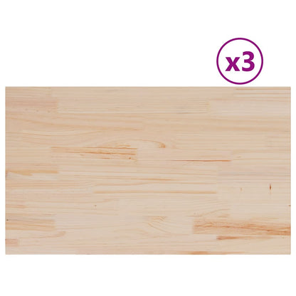 Table Tops 3 pcs 80x47x1.7 cm Rectangular Solid Wood Pine