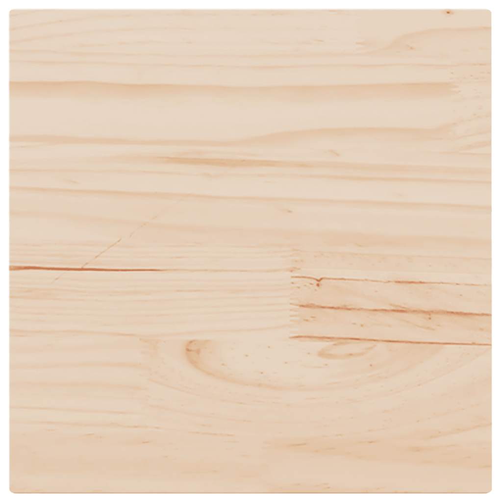 Table Top 50x50x2.5 cm Square Solid Wood Pine