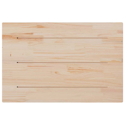 Table Top 80x50x2.5 cm Rectangular Solid Wood Pine