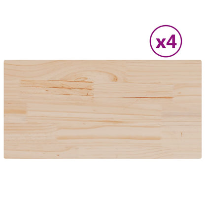 Table Tops 4 pcs 90x45x2.5 cm Rectangular Solid Wood Pine