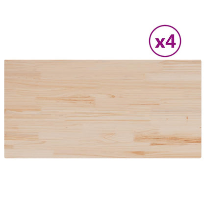 Table Tops 4 pcs 100x50x2.5 cm Rectangular Solid Wood Pine