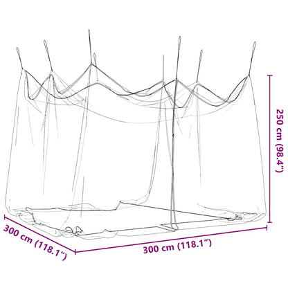 Mosquito Net for Outdoor 220 Mesh Black 300x300x250 cm