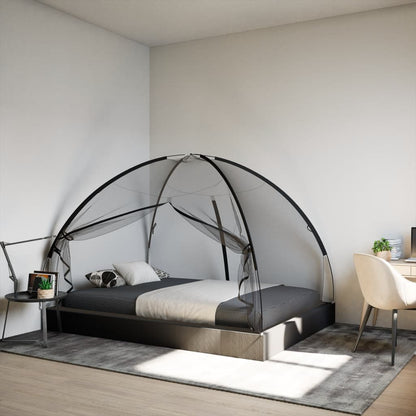 Mosquito Net Mongolia with Doors 220 Mesh Black 200x150x140 cm