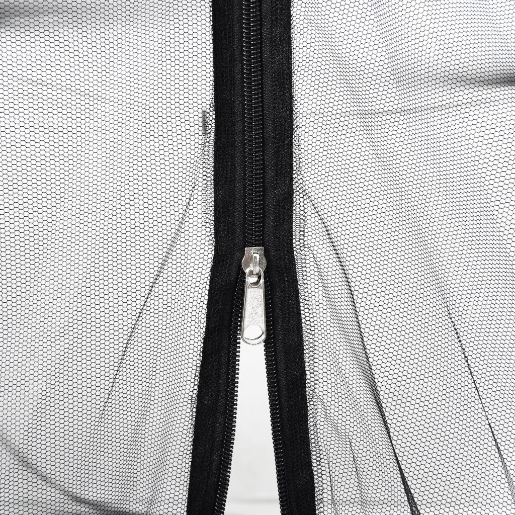 Mosquito Net Mongolia with Doors 220 Mesh Black 200x180x135 cm