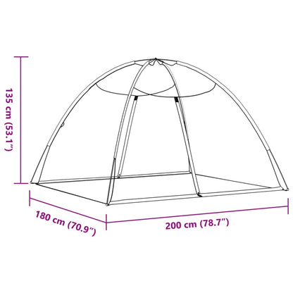 Mosquito Net Mongolia with Doors 220 Mesh Black 200x180x135 cm