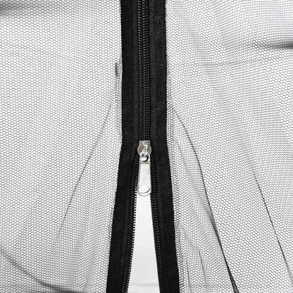 Mosquito Net Mongolia with Doors 220 Mesh Black 200x200x135 cm