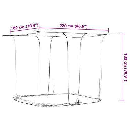 Hanging Mosquito Net 156 Mesh White 220x180x180 cm