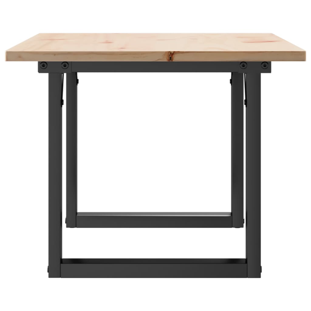 Coffee Table O-Frame 80x50x40 cm Solid Wood Pine and Steel