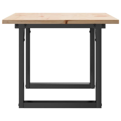Coffee Table O-Frame 80x50x40 cm Solid Wood Pine and Steel