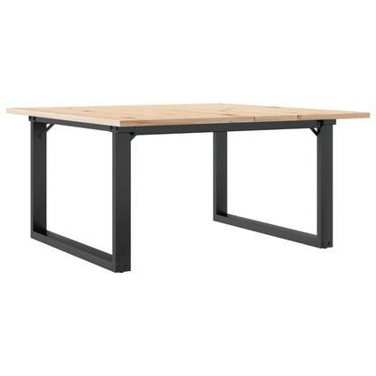 Coffee Table O-Frame 80x80x45 cm Solid Wood Pine and Steel