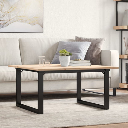 Coffee Table O-Frame 80x80x45 cm Solid Wood Pine and Steel