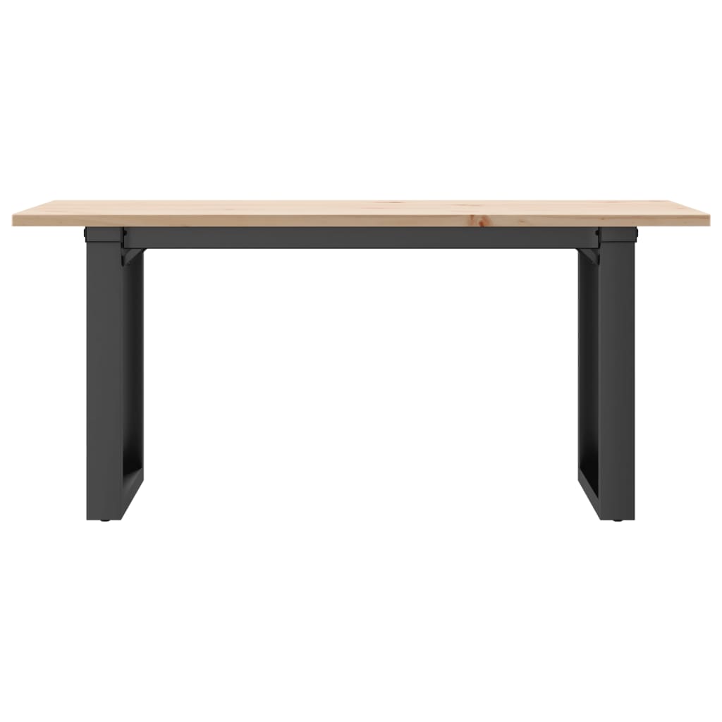 Coffee Table O-Frame 90x40x45 cm Solid Wood Pine and Steel