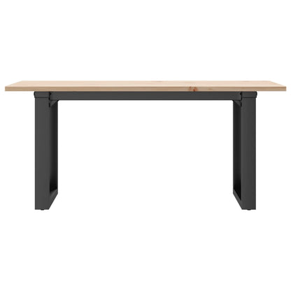 Coffee Table O-Frame 100x50x45 cm Solid Wood Pine and Steel