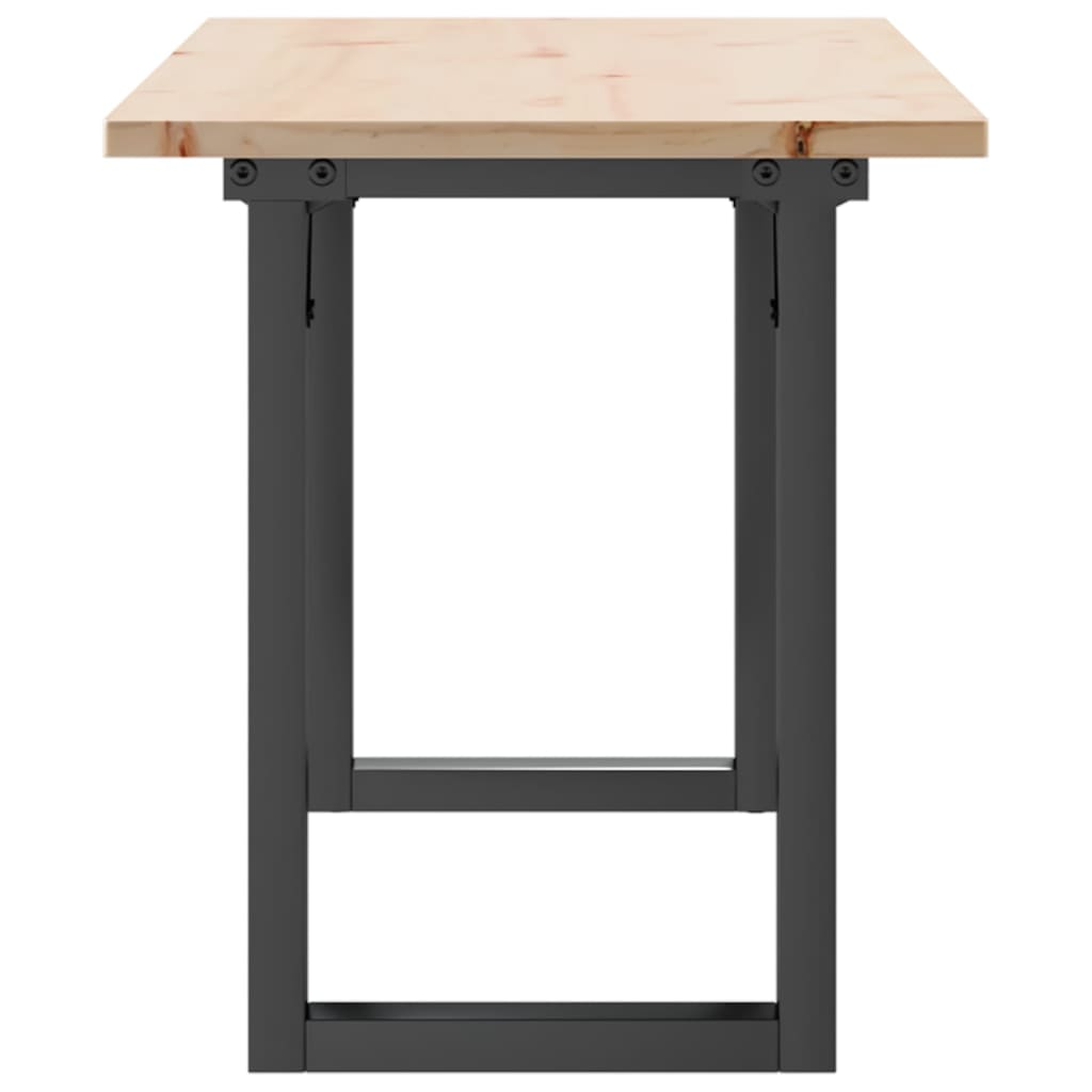Coffee Table O-Frame 110x40x45 cm Solid Wood Pine and Steel