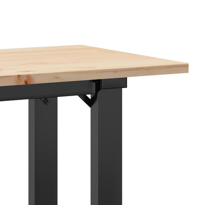 Coffee Table O-Frame 110x40x45 cm Solid Wood Pine and Steel