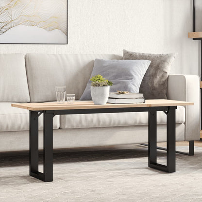 Coffee Table O-Frame 110x40x45 cm Solid Wood Pine and Steel