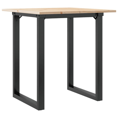 Dining Table O-Frame 60x60x75 cm Solid Wood Pine and Steel