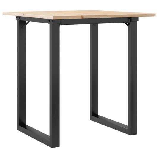 Dining Table O-Frame 60x60x75 cm Solid Wood Pine and Steel