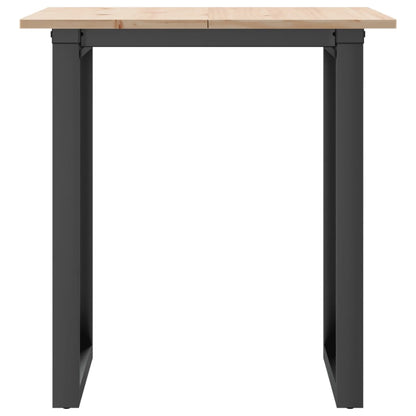 Dining Table O-Frame 60x60x75 cm Solid Wood Pine and Steel