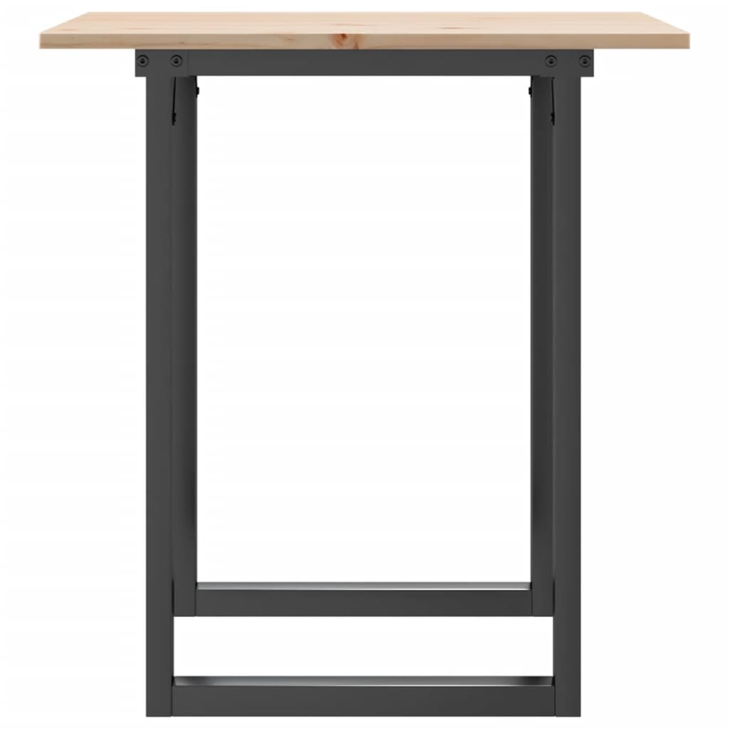 Dining Table O-Frame 60x60x75 cm Solid Wood Pine and Steel
