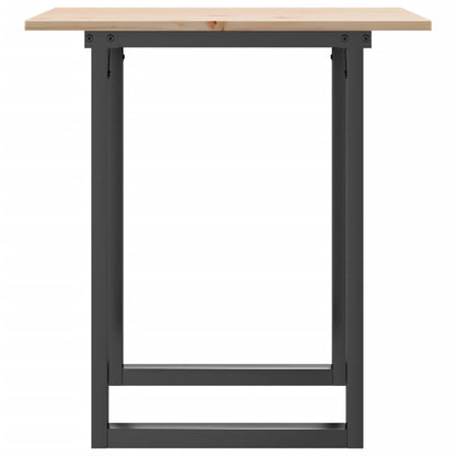 Dining Table O-Frame 60x60x75 cm Solid Wood Pine and Steel
