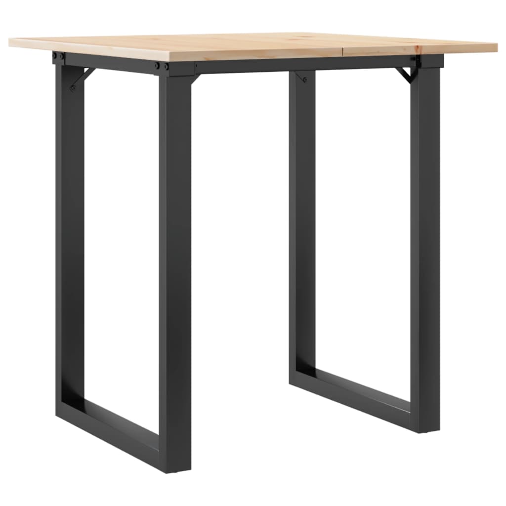 Dining Table O-Frame 60x60x75 cm Solid Wood Pine and Steel