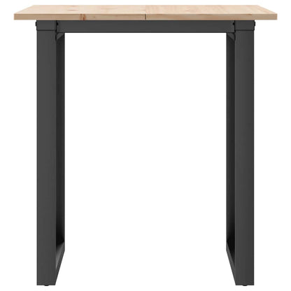 Dining Table O-Frame 70x70x75 cm Solid Wood Pine and Steel
