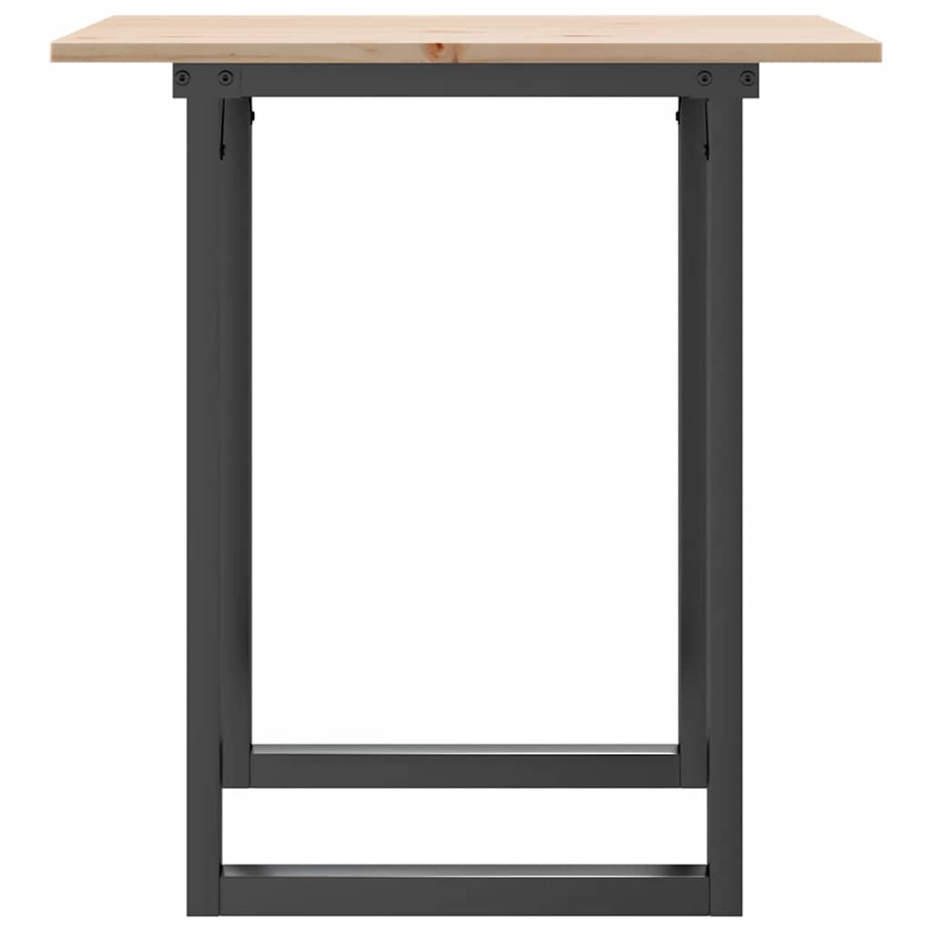 Dining Table O-Frame 70x70x75 cm Solid Wood Pine and Steel