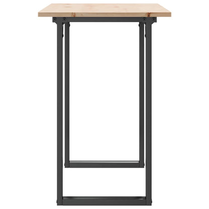 Dining Table O-Frame 100x50x75 cm Solid Wood Pine and Steel