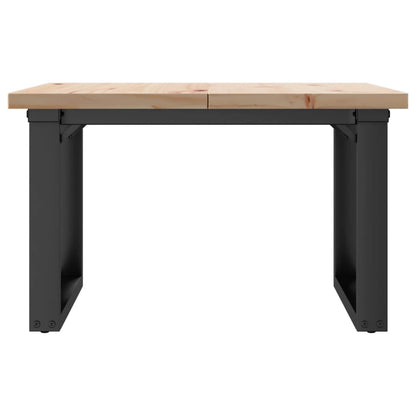 Coffee Table O-Frame 60x60x40.5 cm Solid Wood Pine and Steel