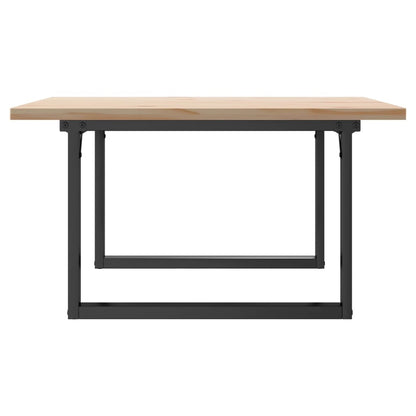 Coffee Table O-Frame 80x80x45.5 cm Solid Wood Pine and Steel