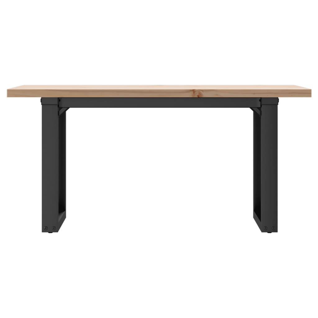 Coffee Table O-Frame 100x50x45.5 cm Solid Wood Pine and Steel
